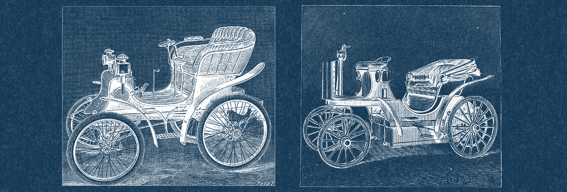 sketch of electric car